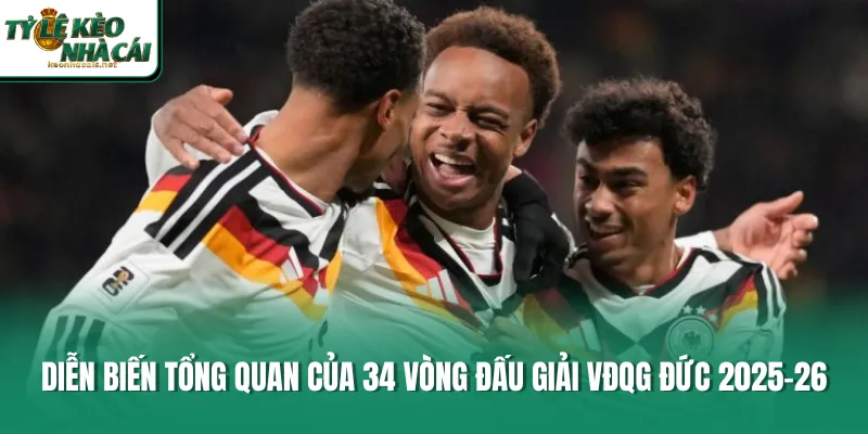 Diễn biến tổng quan của 34 vòng đấu giải VĐQG Đức 2025-26 