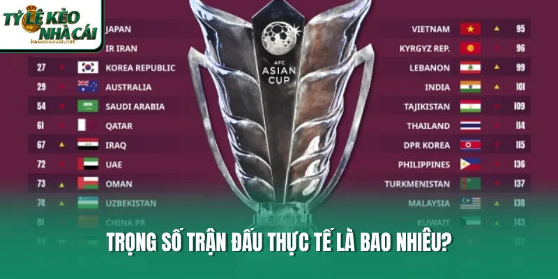 Trọng số trận đấu thực tế là bao nhiêu?